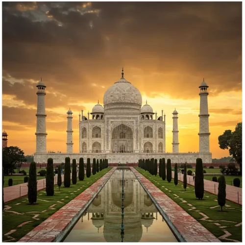 image-showcases-taj-mahal-agra-india-silhouetted-against-dramatic-sunset-iconic-white-marble-mausoleum-its-382294631